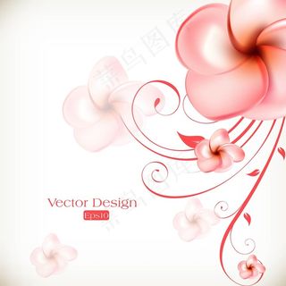 美丽的花朵背景01矢量