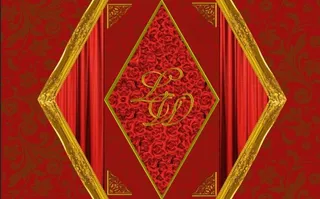 红金色婚礼背景