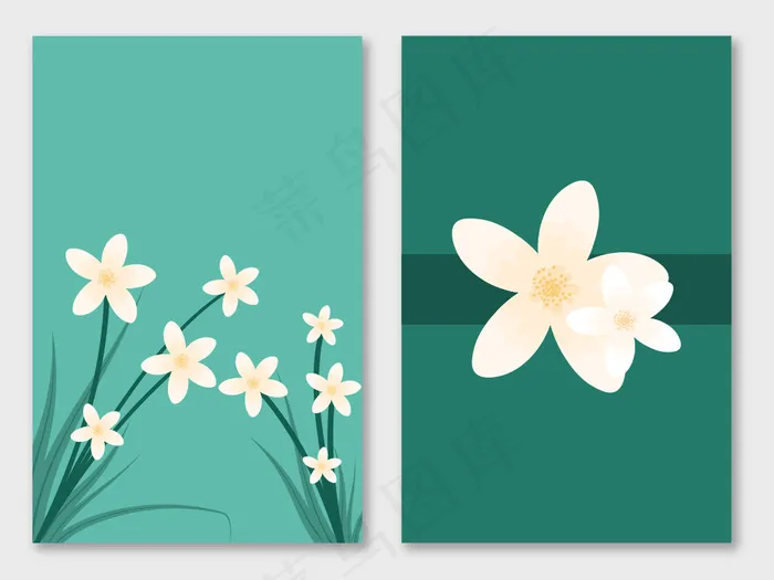 绿色花朵背景矢量设计素材ai矢量模版下载