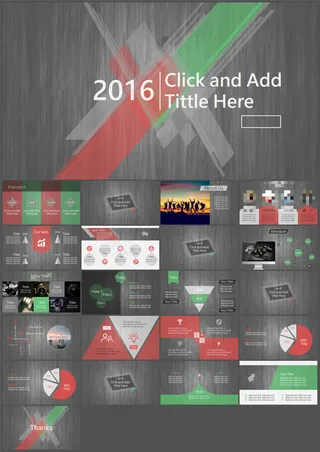 灰色木纹炫酷动态PPT模板