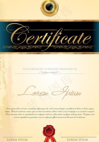 欧式花纹边框 证书图片