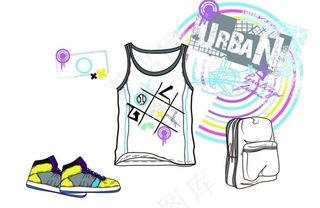 男童服装款式设计手稿图片