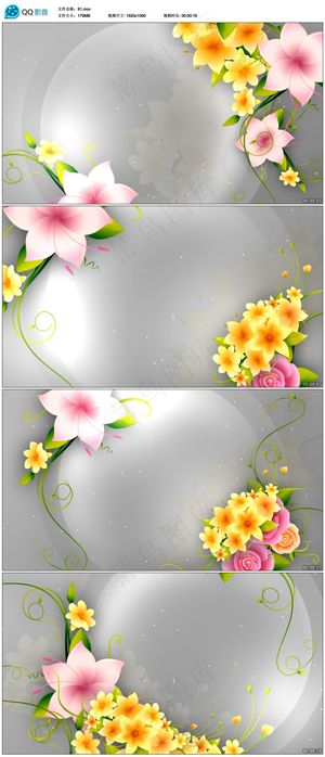 花开动态LED视频素材