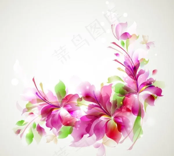 绚丽时尚花纹矢量素材ai矢量模版下载