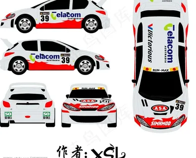 赛车不干胶设计资料06图片