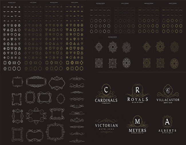 古典欧式花纹装饰矢量素材