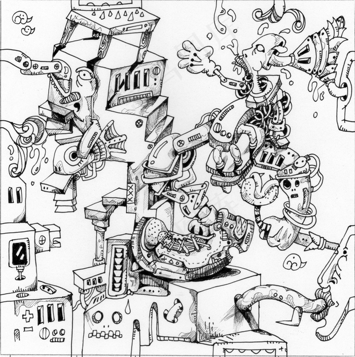 机械创意插画