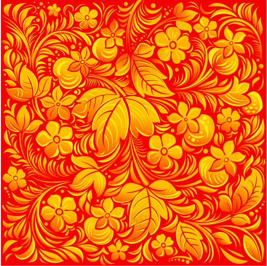 矢量传统花朵纹样素材eps,ai矢量模版下载