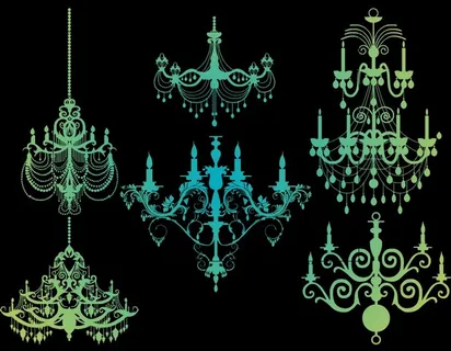 欧式吊灯模板矢量图素材