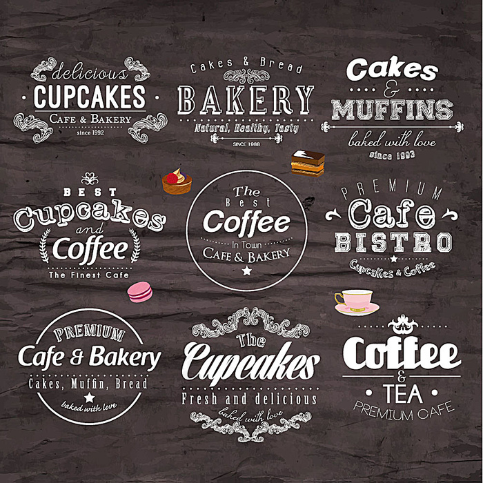 复古咖啡标志设计