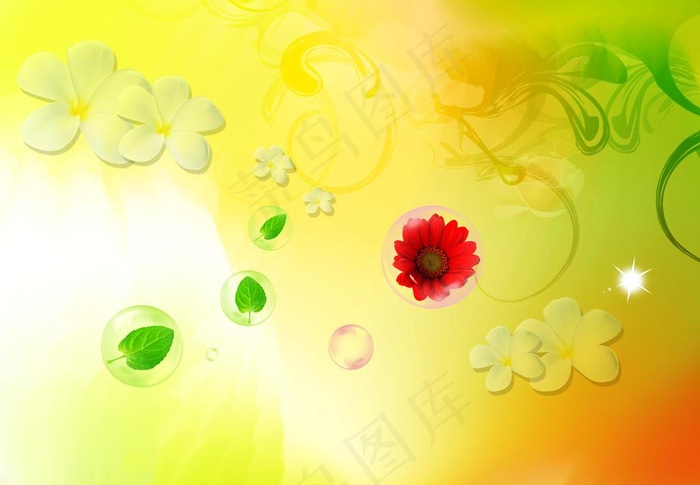 化妆品背景素材图片