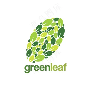卡通树叶logo设计图片