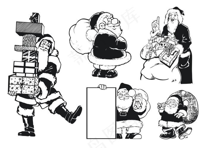 阿特拉斯是单色的圣诞老人