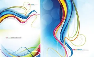 精美的线性花纹图案矢量素材