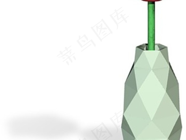 小玫瑰插在花瓶里