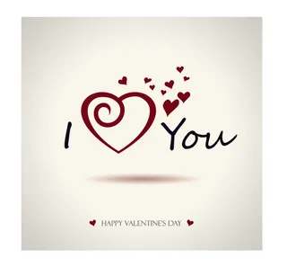 我爱你情人节矢量素材