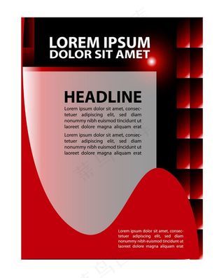 红色曲线画册图片