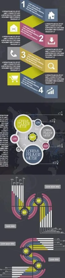 信息图表图片psd模版下载