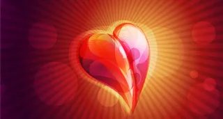 情人节透光爱心背景矢量图 AI