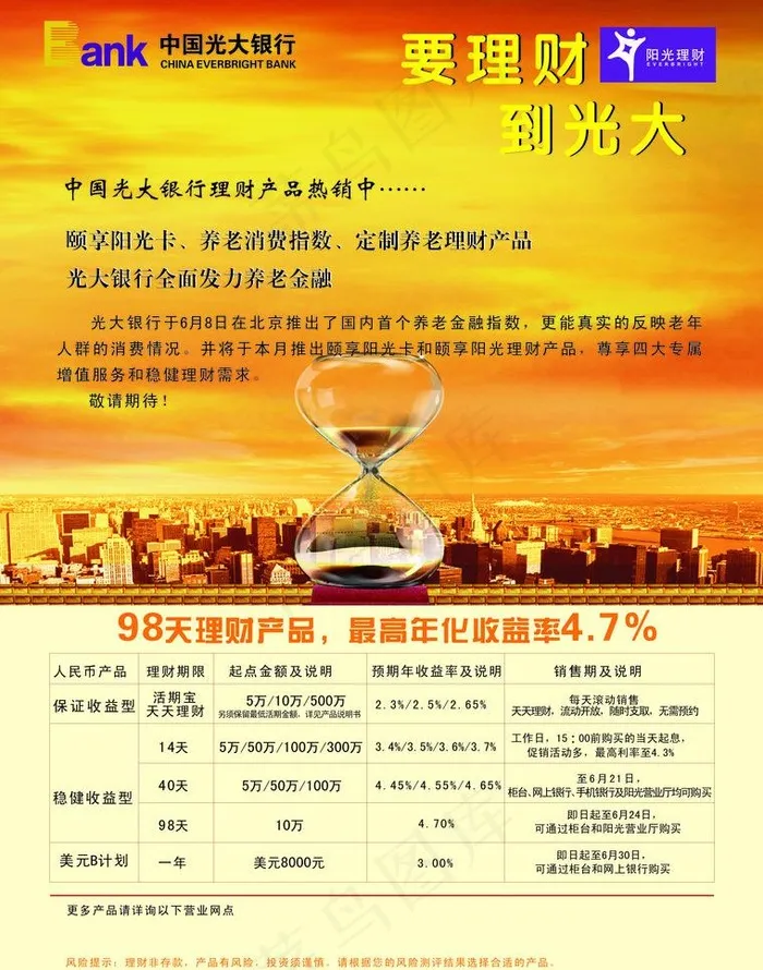 光大银行海报图片(216X291)cdr矢量模版下载