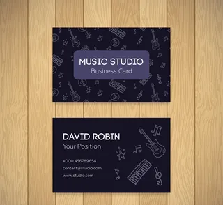 高档音乐名片时尚简约