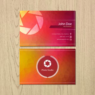 个性创意时尚红色名片模板