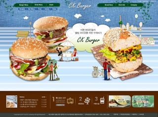 美味经典汉堡网页psd模板