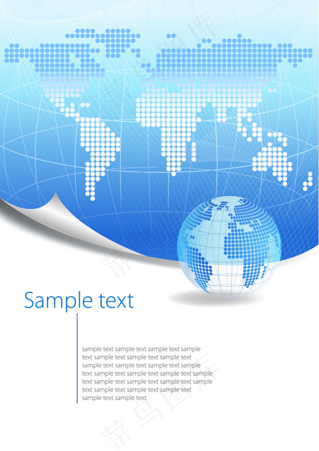 蓝色地球地图背景