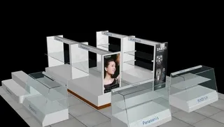 小家电展柜3D图图片