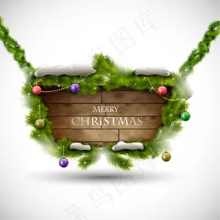 圣诞挂牌矢量素材