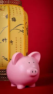 存钱罐小猪高清摄影图片