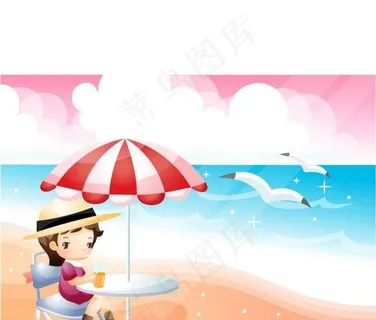 海边小女孩图片 海边小女孩图片