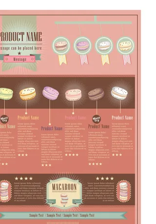 西式糕点海报设计矢量素材