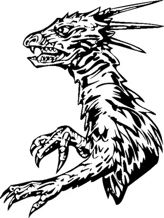 龙 传说动物 矢量CDR_088