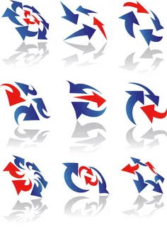 摘要设计元素矢量标志箭头02