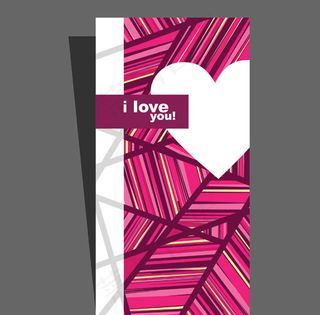 矢量素材情人节条纹爱心背景