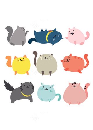 卡通动物图案素材