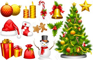 精美圣诞装饰图标