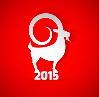 红色背景2015羊年