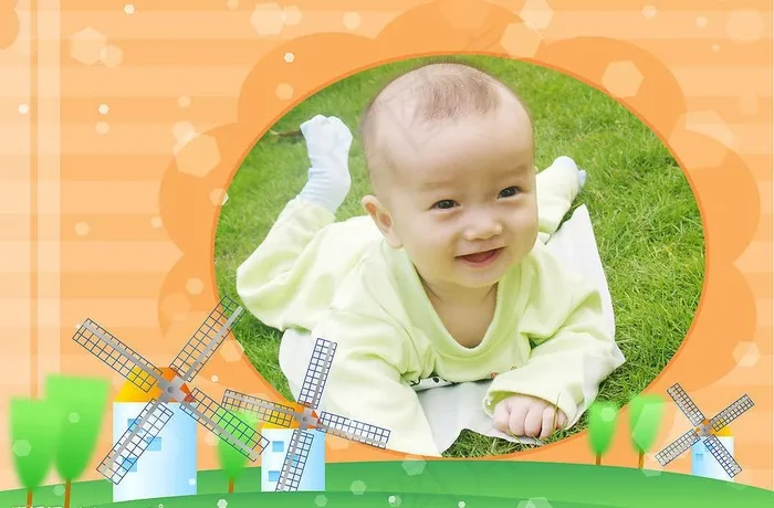 可爱宝宝相框图片psd模版下载