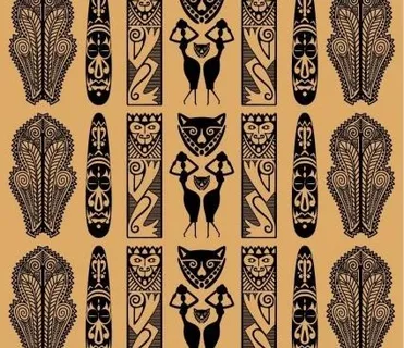 非洲传统图案矢量