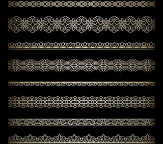 华丽的金色边框装饰矢量01