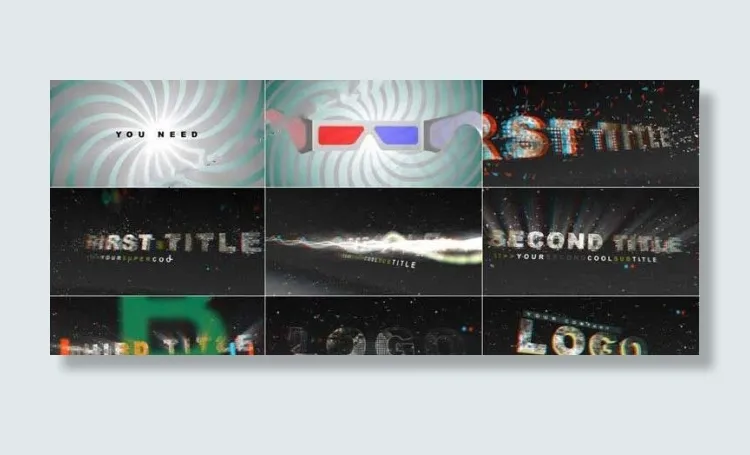 震撼3D效果片头模板