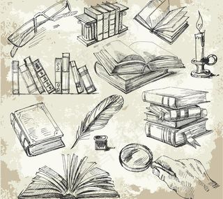 复古怀旧手绘背景图片