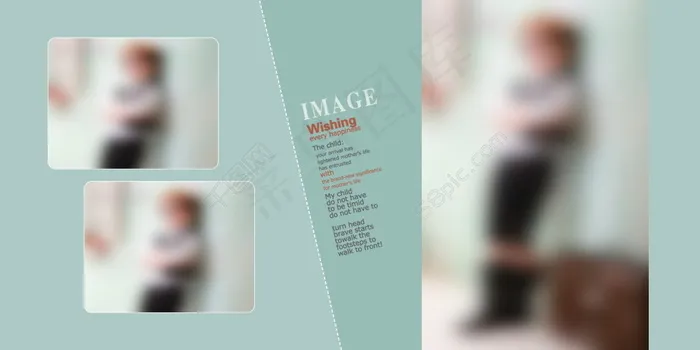可爱儿童写真画册模板psd模版下载
