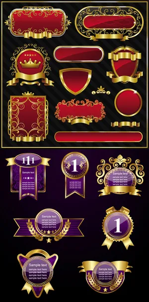 高质感欧式标签——矢量素材