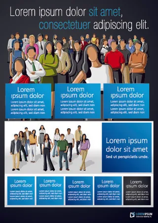 商务人士矢量模板集02