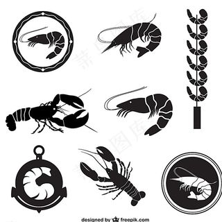 虾子矢量图片