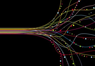 彩色线条发散背景矢量素材