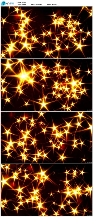 金色星光粒子LED视频素材